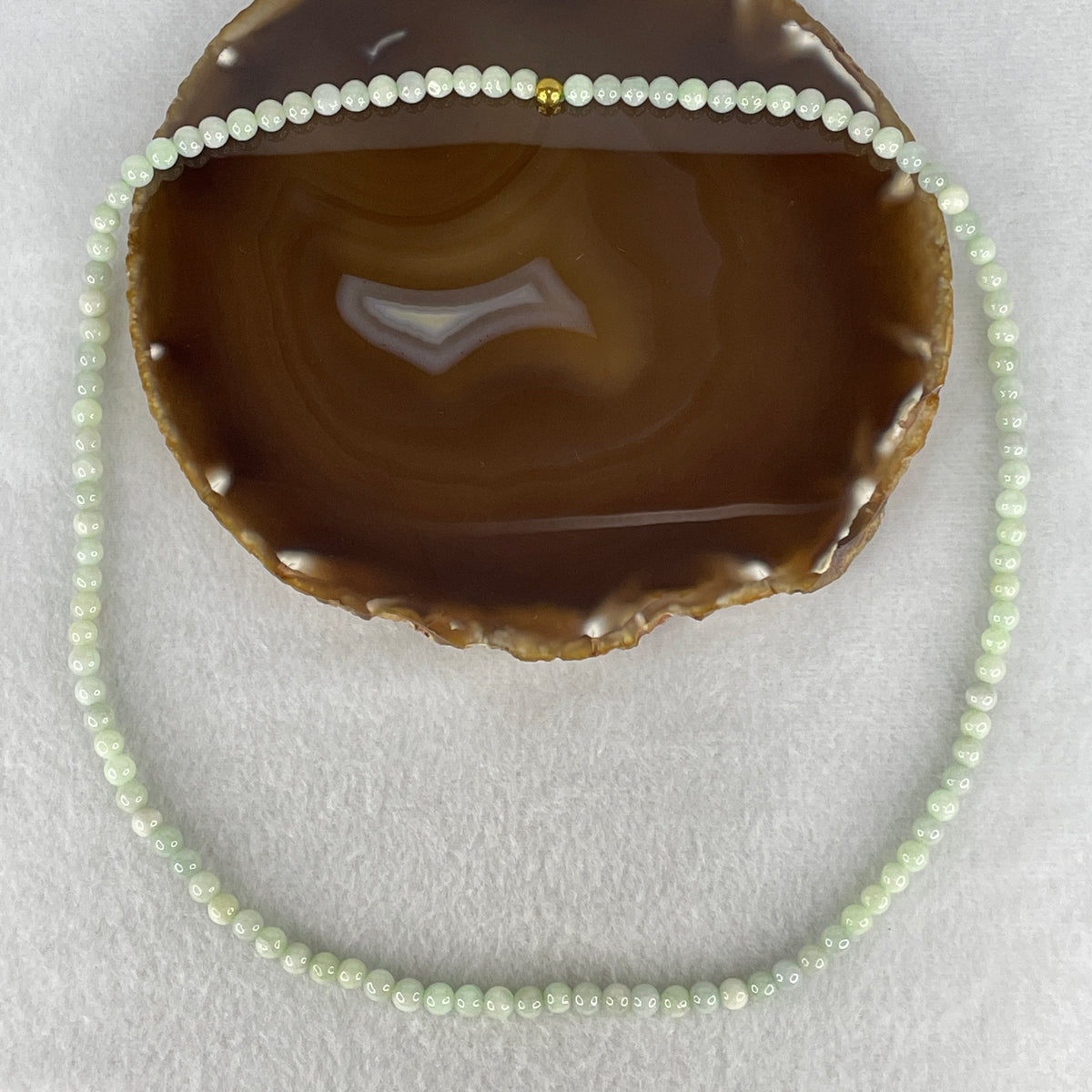 Natural Type A Green Jadeite Bead Necklace | Untreated Emerald-Green Fei Cui Mala Strand / Multi-Wrap Bracelet (37.15g | 58cm | 5.9mm | 107 Beads)
