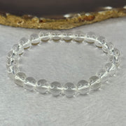 Natural Clear Quartz Bracelet 天然白水晶手链 18.64g 16.5cm 8.4mm 24 Beads - Huangs Jadeite and Jewelry Pte Ltd