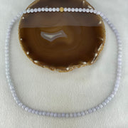 Type A Full Lavender Jadeite Beads Necklace 57.74g 66cm 7.0mm 98 Beads - Huangs Jadeite and Jewelry Pte Ltd