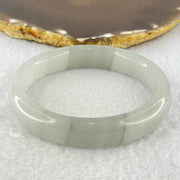 Grey Sodium Feldspar Jade Bangle Internal Diameter 61.8mm 58.62g 13.8 by 8.6mm (Close to Perfect) - Huangs Jadeite and Jewelry Pte Ltd