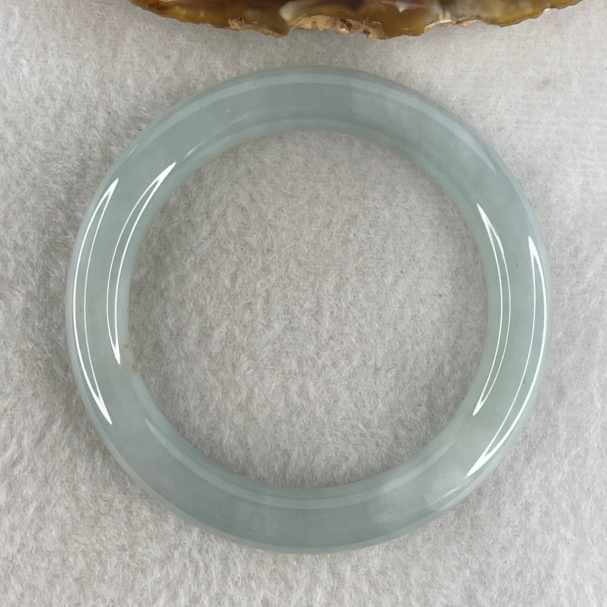 Certified Natural Type A Light Lavender Jadeite Full Round Bangle | 52.0mm Inner Diameter (43.91g | 9.3x9.5mm | Crown & Third Eye Chakra Harmony, Noble Serenity & Peace Shield) (Very Slight Internal Line) - Huangs Jadeite and Jewelry Pte Ltd