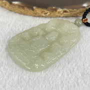 Type A Semi Icy Light Green Jadeite Buddha with 9 Dragons Pendant 27.39g 57.6 by 39.0 by 6.4mm - Huangs Jadeite and Jewelry Pte Ltd