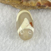 Natural Powerful Tibetan Old Oily Agate Tiger Tooth Daluo Dzi Bead Heavenly Master (Tian Zhu) 虎呀天诛 2.81g 20.0 by 10.0mm - Huangs Jadeite and Jewelry Pte Ltd