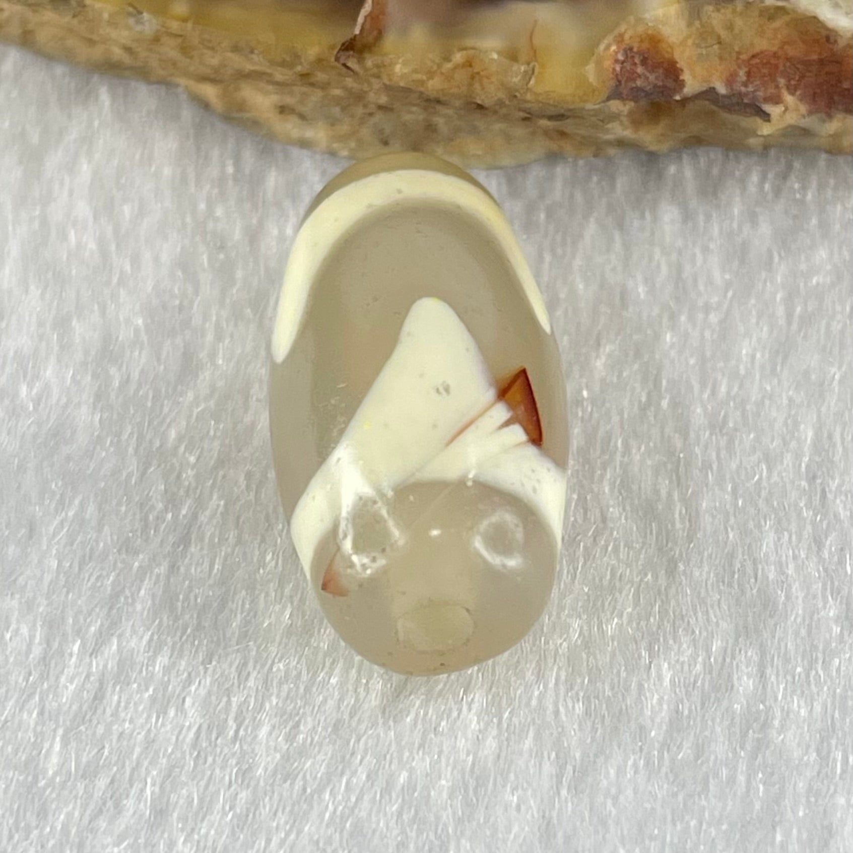 Natural Powerful Tibetan Old Oily Agate Tiger Tooth Daluo Dzi Bead Heavenly Master (Tian Zhu) 虎呀天诛 2.81g 20.0 by 10.0mm - Huangs Jadeite and Jewelry Pte Ltd