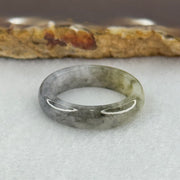 Type A Icy Wuji Black Grey with Yellow Jadeite Ring 3.21g 5.8 by 3.2mm US9.2 HK20.5 (Very Slight Internal Fine Line) - Huangs Jadeite and Jewelry Pte Ltd