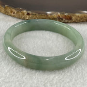 Type A Jelly Green Jadeite Oval Bangle 32.70g Internal Diameter 54.6mm 10.2 by 6.4mm (Close to Perfect) - Huangs Jadeite and Jewelry Pte Ltd