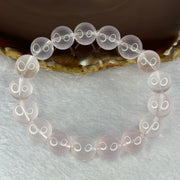 Natural Rose Quartz Beads Bracelet 天然玫瑰石英珠手链 44.80g 18cm 12.8mm 17 Beads - Huangs Jadeite and Jewelry Pte Ltd