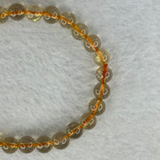 Natural Golden Rutilated Quartz Beads 天然金发水晶手链 12.88g 15.5cm 7.2mm 27 Beads - Huangs Jadeite and Jewelry Pte Ltd
