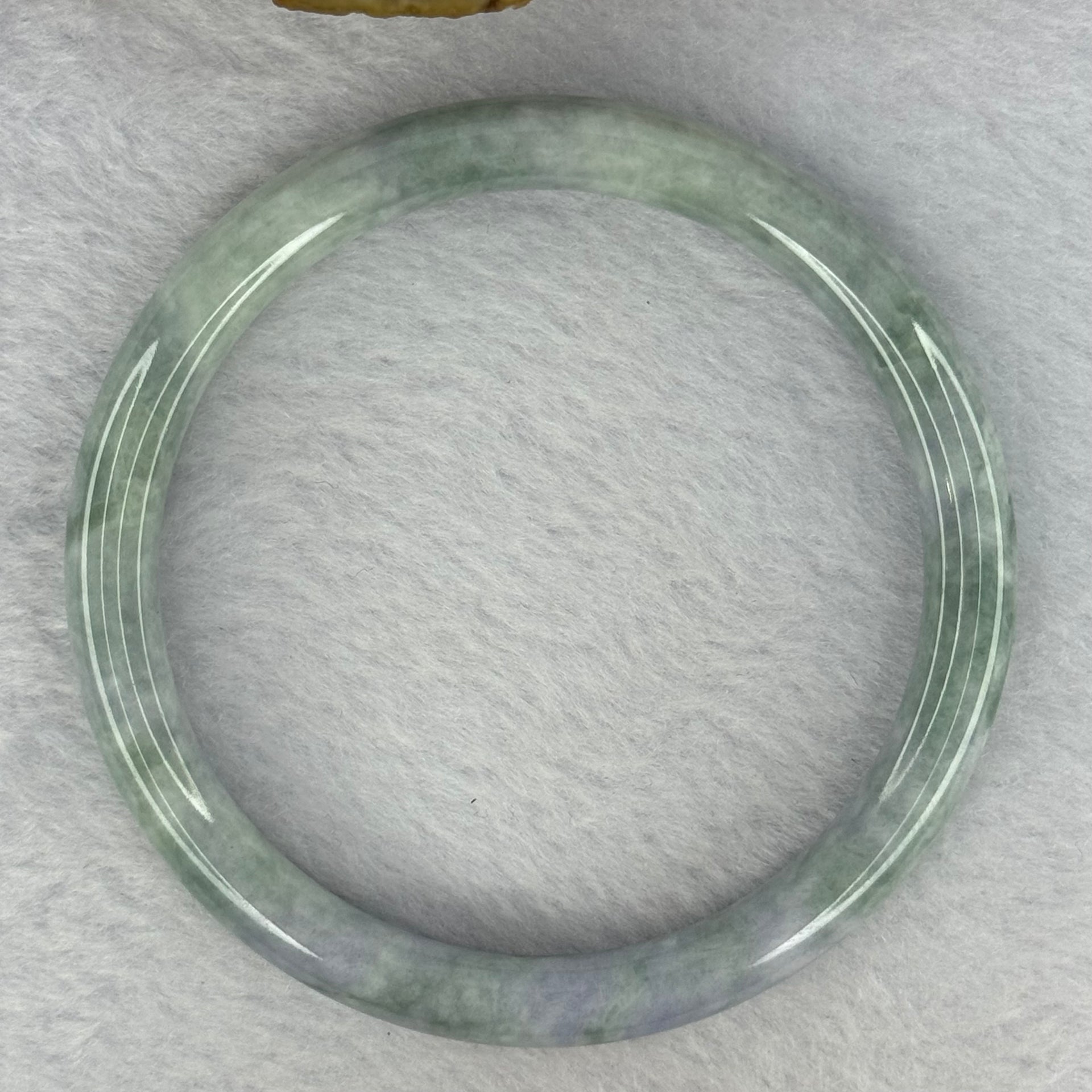Type A Deep Lavender and Green Piao Hua Jadeite Bangle 30.98g Internal Diameter 59.1mm 8.1 by 7.4mm (Internal Line) - Huangs Jadeite and Jewelry Pte Ltd