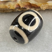 Natural Powerful Tibetan Old Oily Agate 1 Eye With Swastika Dzi Bead (Hotu Dzi) 4.92g 17.4 by 13.4mm - Huangs Jadeite and Jewelry Pte Ltd