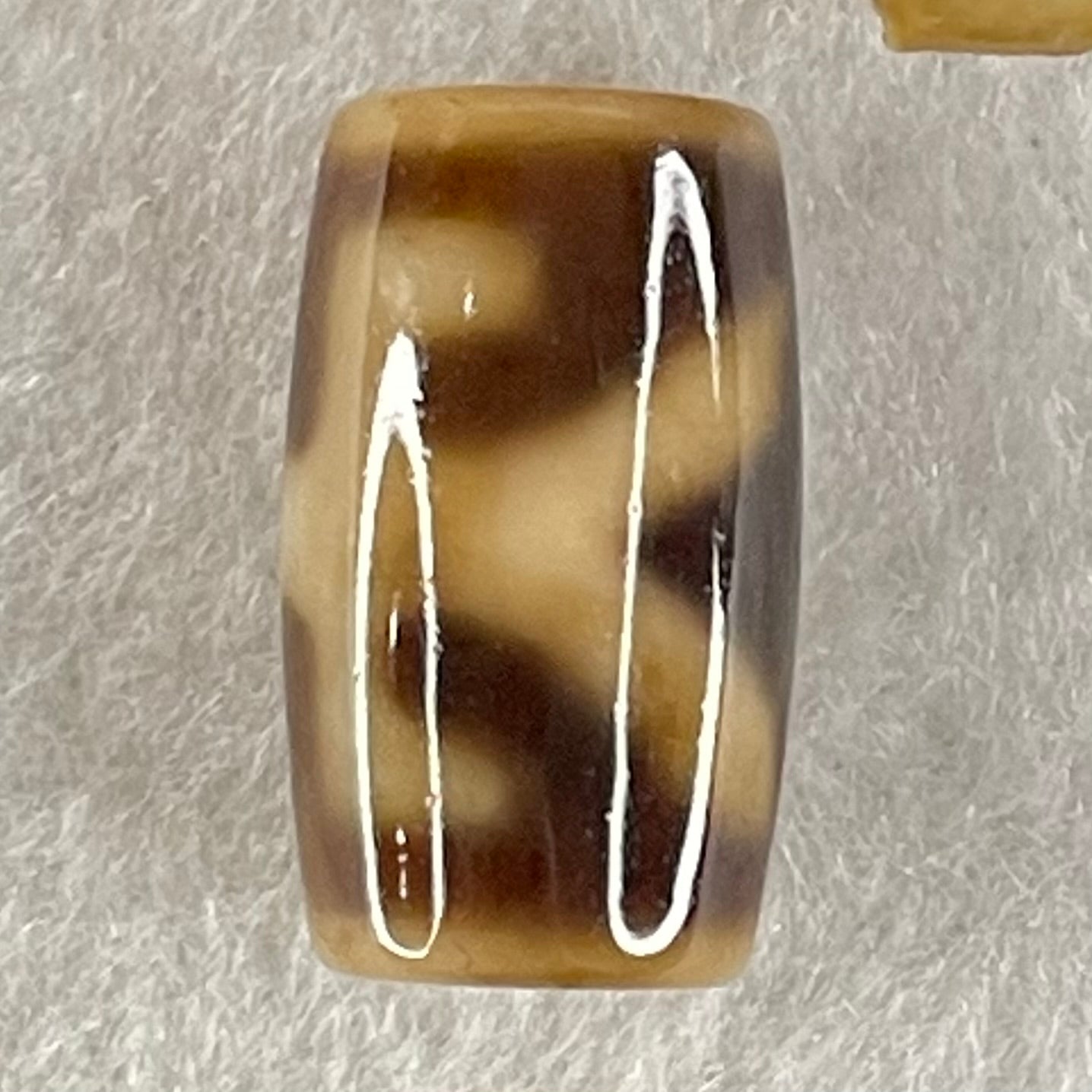 Natural Powerful Tibetan Old Oily Agate Patina Guiren Tairen Human Dzi Bead Totem Amulet Heavenly Master (Tian Zhu) 贵人天诛 4.85g 20.0 by 11.8mm - Huangs Jadeite and Jewelry Pte Ltd