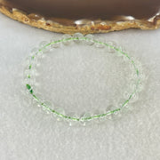 Special Grade Natural Green Phantom Quartz Bracelet 12.98g 15.5cm 7.3mm 26 Beads - Huangs Jadeite and Jewelry Pte Ltd