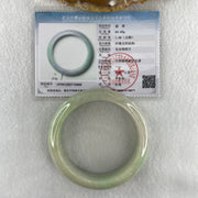 Natural Type A Light Green Jadeite Bangle 60.68g Inner Diameter 52.8mm 14.1 by 9.3mm (Very Very Slight Internal Lines) - Huangs Jadeite and Jewelry Pte Ltd