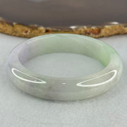 Type A Light Green and Lavender Jadeite Bangle Internal Diameter 55.3mm 81.56g 13.3 by 8.1mm (Internal Lines) - Huangs Jadeite and Jewelry Pte Ltd