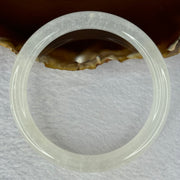 Transparent to White Quartzite Jade Bangle 天山玉手镯 60.6mm Bangle 38.60g 10.3 by 8.5mm - Huangs Jadeite and Jewelry Pte Ltd