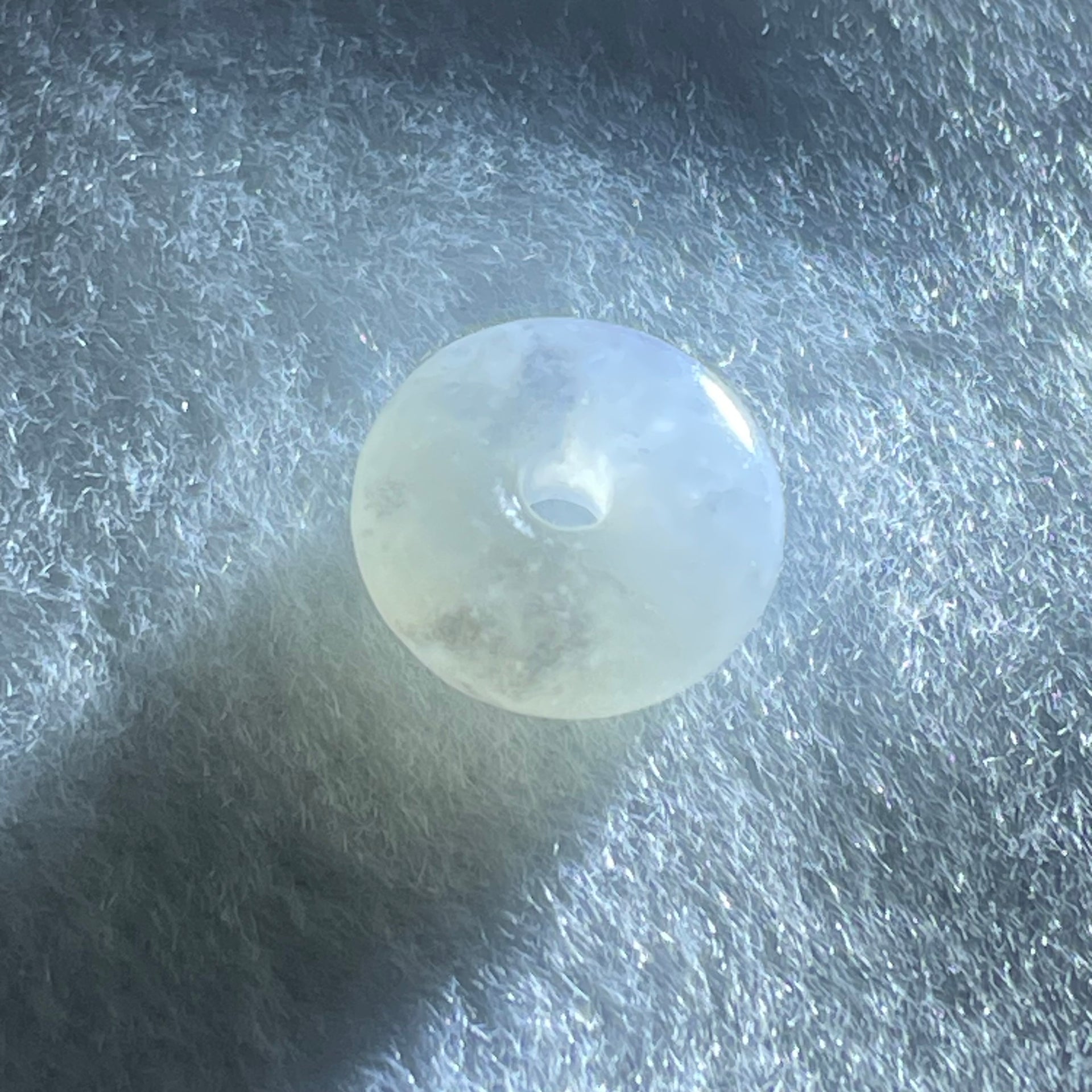 Type A Semi Icy Light Lavender With Wuji Grey Jadeite Ping An Kou Charm/Pendant 2.00g 13.2 by 5.7mm - Huangs Jadeite and Jewelry Pte Ltd