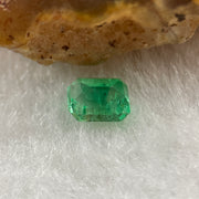Natural Colombia Green Emerald (Beryl) Cut-Cornered Rectangular step cut 0.58ct 5.5 by 3.8 by 3.7mm - Huangs Jadeite and Jewelry Pte Ltd