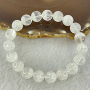 Natural White Phantom Quartz Beads Bracelet 31.98g 17cm 10.8mm 19 Beads - Huangs Jadeite and Jewelry Pte Ltd