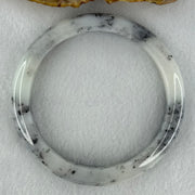 Type A Grey Wuji Piao Hua Jadeite Bangle Internal Diameter 58.3mm 50.61g 10.9 by 8.5mm (Close to Perfect) - Huangs Jadeite and Jewelry Pte Ltd