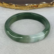 Type A Green and Faint Lavender Jadeite Bangle Internal Diameter 54.5mm 46.25g 11.2 by 8.0mm (Slight Internal Line) - Huangs Jadeite and Jewelry Pte Ltd
