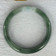 Type A Green and Faint Lavender Jadeite Bangle Internal Diameter 54.5mm 46.25g 11.2 by 8.0mm (Slight Internal Line) - Huangs Jadeite and Jewelry Pte Ltd