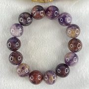 Above Average Grade Natural Amethyst Phantom Quartz Beads Bracelet 天然紫幽灵水晶手链 82.33g 17.5cm 16.4mm 14 Beads - Huangs Jadeite and Jewelry Pte Ltd