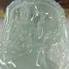 Grand Master Icy Type A Sky Blue Guan Yin Jadeite Pendant 30.60g 57.0 by 46.0 by 5.0mm - Huangs Jadeite and Jewelry Pte Ltd