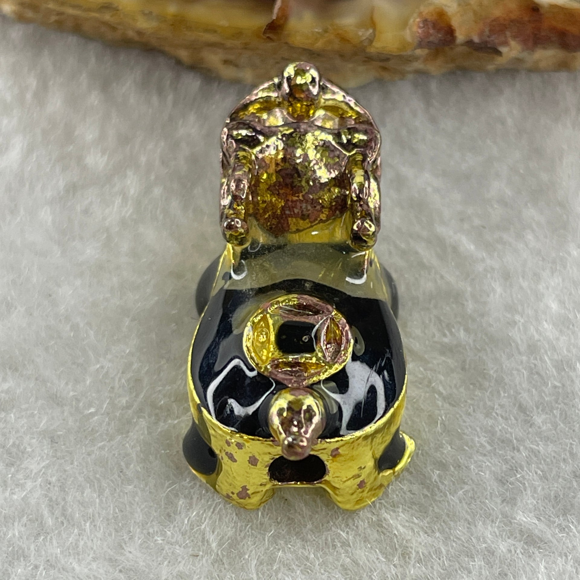 Gold Plated Long Gui Dragon Tortoise Charm 9.53g 25.8 by 13.3 by 13.9mm - Huangs Jadeite and Jewelry Pte Ltd