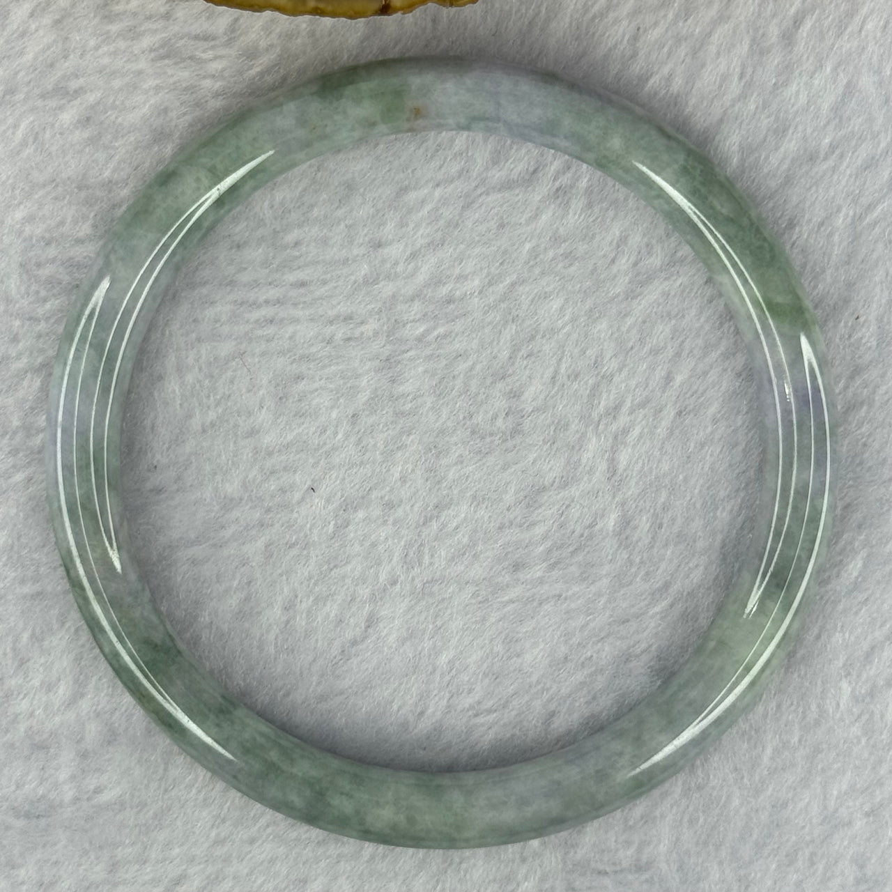 Type A Green and Lavender Jadeite Bangle 26.94g Internal Diameter 59.4mm 7.4 by 7.2mm (Internal Lines) - Huangs Jadeite and Jewelry Pte Ltd