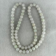 Type A Full Faint Lavender Jadeite Beads Necklace 65.30g 54cm 8.2mm 70 Beads - Huangs Jadeite and Jewelry Pte Ltd