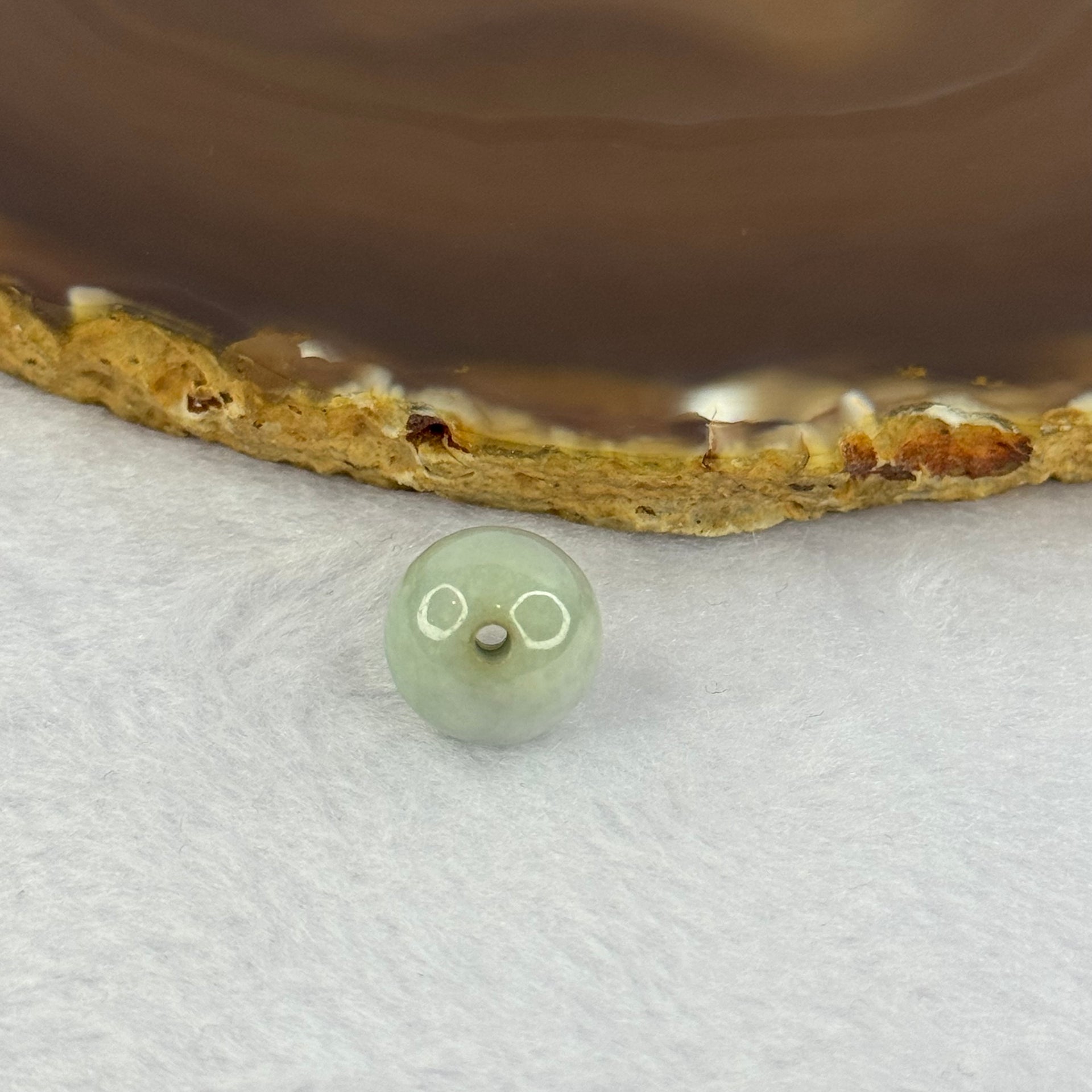 Type A Sky Blue Jadeite Bead for Bracelet/Necklace/Earrings/Ring 4.03g 13.4mm - Huangs Jadeite and Jewelry Pte Ltd