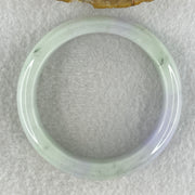 Type A Natural Green with Lavender Jadeite Bangle 44.71g Inner Diameter 50.6mm 12.3 by 7.4mm (Close to Perfect) - Huangs Jadeite and Jewelry Pte Ltd