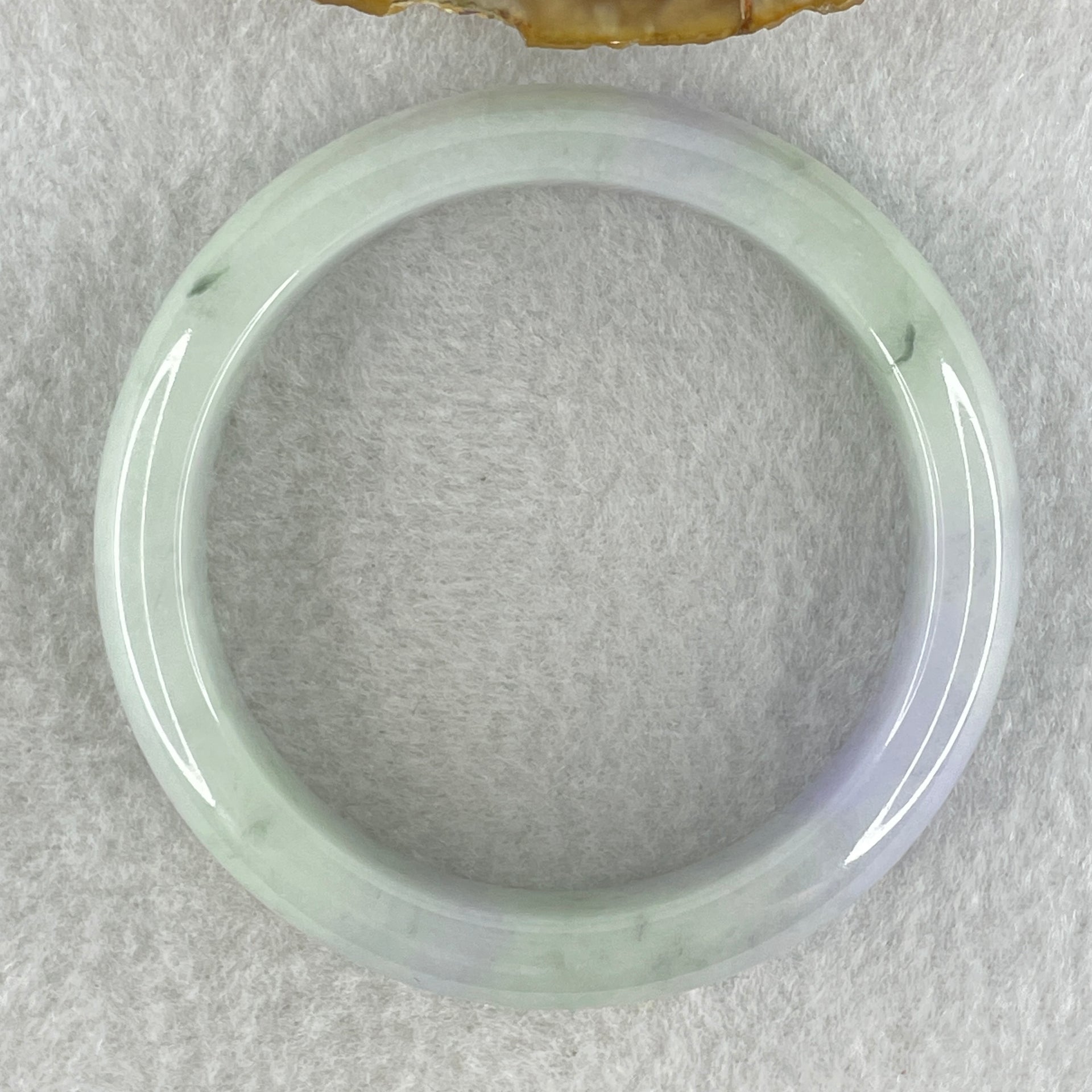 Type A Natural Green with Lavender Jadeite Bangle 44.71g Inner Diameter 50.6mm 12.3 by 7.4mm (Close to Perfect) - Huangs Jadeite and Jewelry Pte Ltd