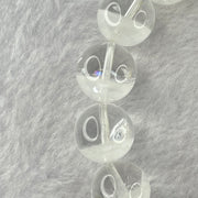 Natural White Phantom Quartz Beads Bracelet 68.81g 20cm 14.8mm 16 Beads - Huangs Jadeite and Jewelry Pte Ltd