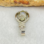 Good Grade Rare Natural Blue Dumortierite Rutilated Quartz in S925 Pendant 2.02g 12.7 by 5.2 by 3.5mm - Huangs Jadeite and Jewelry Pte Ltd