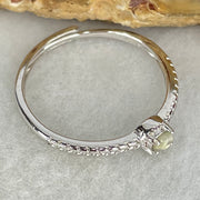 Type A Icy Lavender Cabochon Jadeite in S925 Sliver Ring (Adjustable Size) 1.06 2.5 by 1.5mm - Huangs Jadeite and Jewelry Pte Ltd
