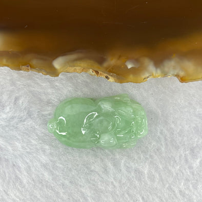Type A Jelly Apple Green Jadeite Pixiu Pendent A货苹果绿色翡翠貔貅牌 6.17g 23.5 by 13.4 by 9.5 mm - Huangs Jadeite and Jewelry Pte Ltd