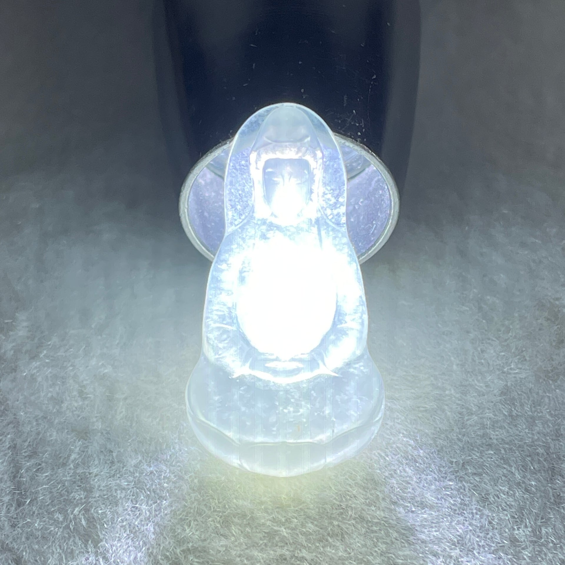 Type A Icy Colourless to White Jadeite Guan Yin Pendant 4.09g 31.8 by 17.2 by 4.7mm - Huangs Jadeite and Jewelry Pte Ltd