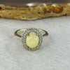 Natural Opal In 925 Sliver Ring 2.91g 8.5 by 6.9 by 4.0mm US 5.5 / HK 12 - Huangs Jadeite and Jewelry Pte Ltd