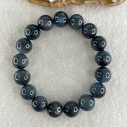 Above Average Natural Blue Devil Aquamarine Beads Bracelet 37.72g 16cm 11.8mm 17 Beads - Huangs Jadeite and Jewelry Pte Ltd