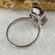 Natural Super 7 in S925 Sliver Ring (Adjustable Size) 3.21g 14.3 by 9.2 by 6.5mm - Huangs Jadeite and Jewelry Pte Ltd