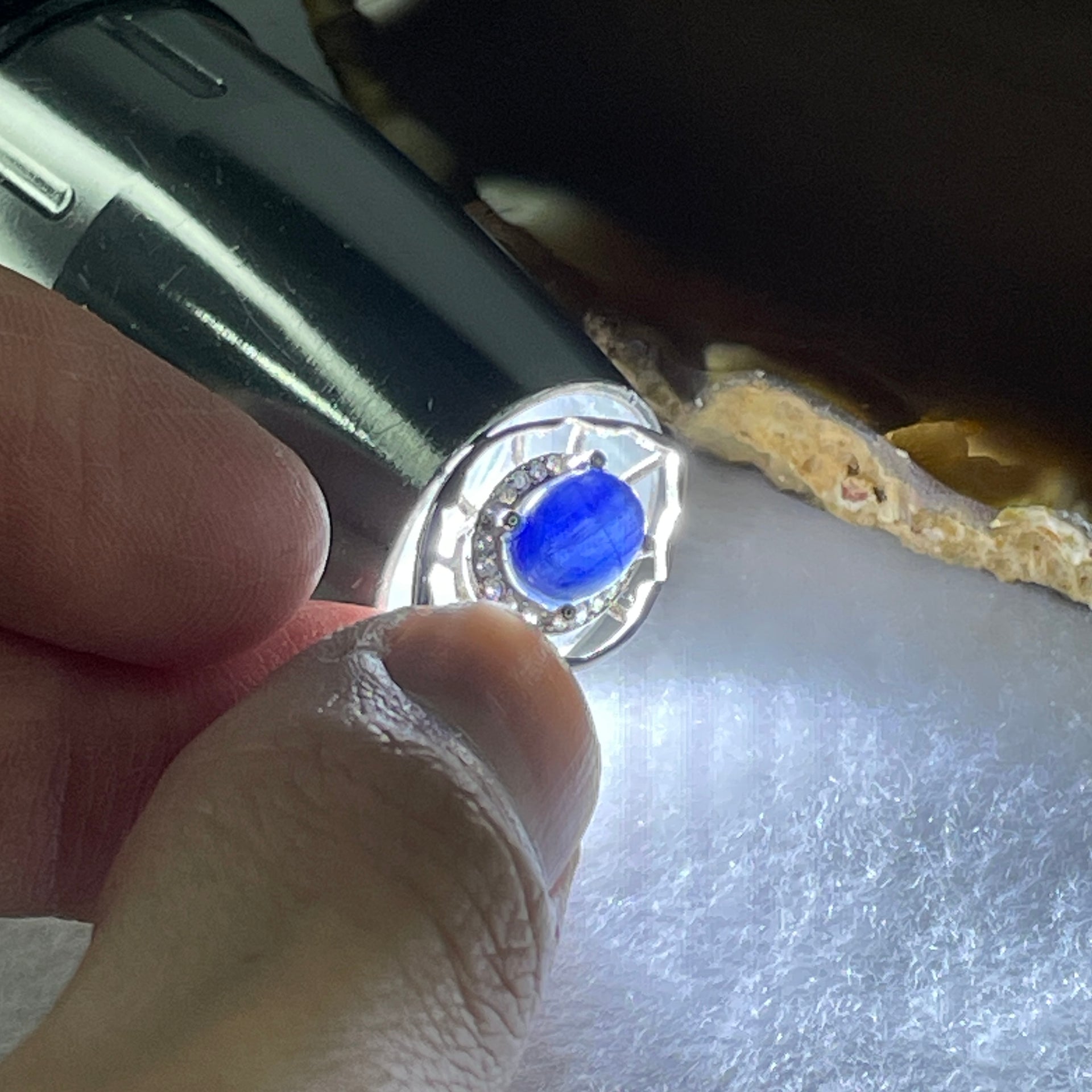 Natural Blue Kyanite Bead Necklace 3.70g 44cm 8.0 by 6.0 by 4.0mm - Huangs Jadeite and Jewelry Pte Ltd