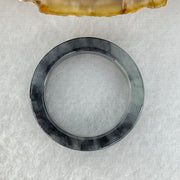 Type A Wuji Black Grey Jadeite Ring 3.70g 6.4 by 3.0mm US6.8 HK15 - Huangs Jadeite and Jewelry Pte Ltd