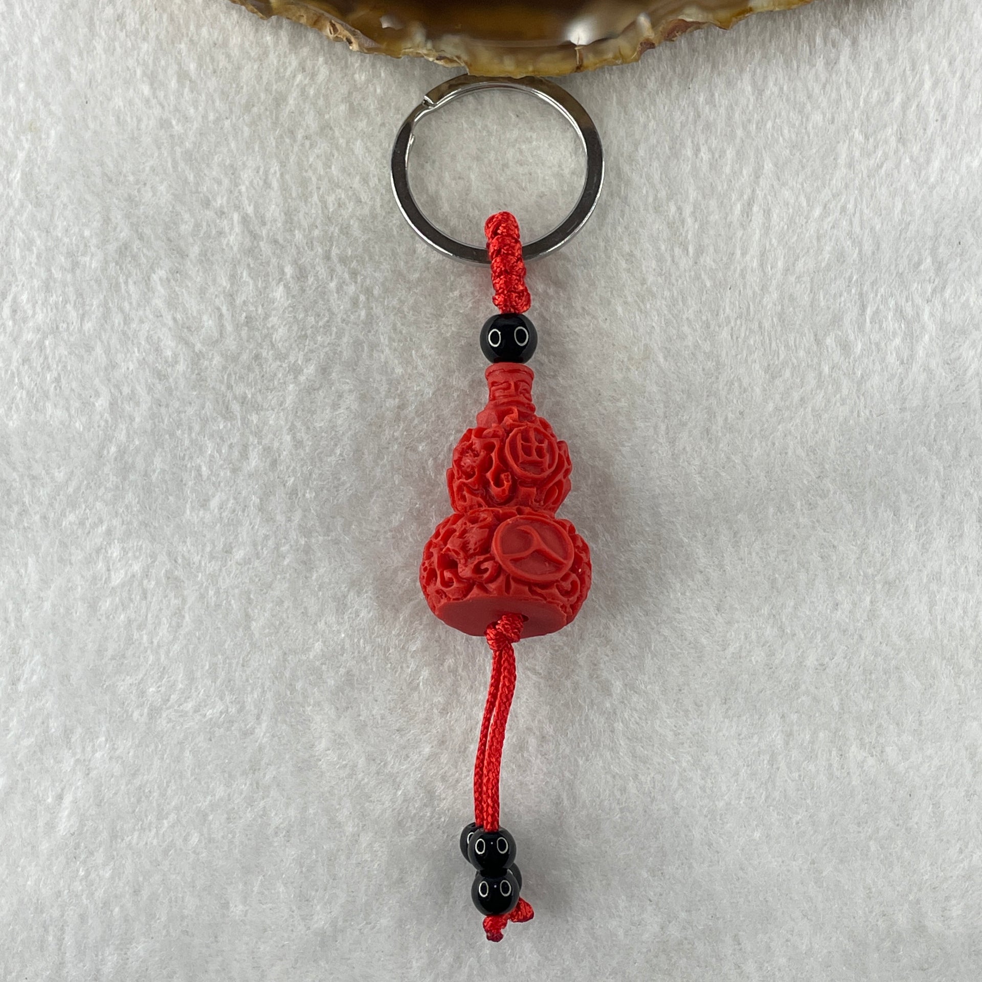 Red Clay Hulu Charm 14.748g 36.5 by 21.6mm - Huangs Jadeite and Jewelry Pte Ltd