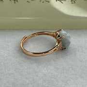 Natural Larimar in S925 Silver Rose Gold Color Ring (Adjustable Size) 2.31g 10.0 by 8.1 by 5.0mm - Huangs Jadeite and Jewelry Pte Ltd