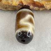 Natural Powerful Tibetan Old Oily Agate Double Bodhi Tree Bead Heavenly Master (Tian Zhu) 2.79g 20.0 by 9.4mm - Huangs Jadeite and Jewelry Pte Ltd