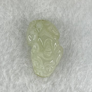 Type A Jelly Faint Green Jadeite Pixiu Charm 3.32g 19.7 by 11.8 by 7.2mm - Huangs Jadeite and Jewelry Pte Ltd