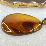 Natural Cognac with Red Amber Pendent 15.33g 65.3 by 46.3 by 14.0mm - Huangs Jadeite and Jewelry Pte Ltd