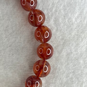 Good Grade Natural Red Ferruginous Quartz Beads Bracelet 22.47g 15.5cm 9.2mm 21 Beads - Huangs Jadeite and Jewelry Pte Ltd