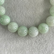 Type A Light Green Jadeite Beads Bracelet 51.61g 16.5cm 12.1mm 17 Beads - Huangs Jadeite and Jewelry Pte Ltd